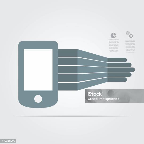 Smartphone Infografiki Element - Stockowe grafiki wektorowe i więcej obrazów Abstrakcja - Abstrakcja, Bez ludzi, Biznes
