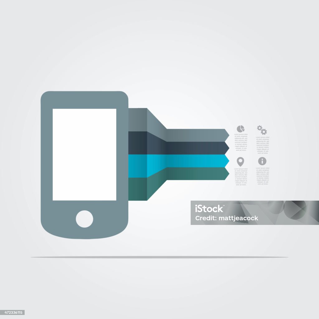 Smartphone Infografik-Elemente - Lizenzfrei Abstrakt Vektorgrafik