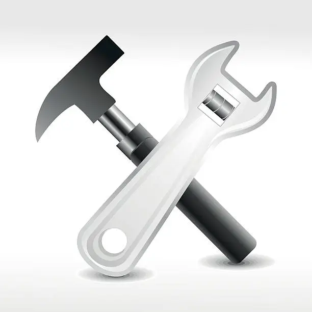 Vector illustration of Abstract shiny tools icon