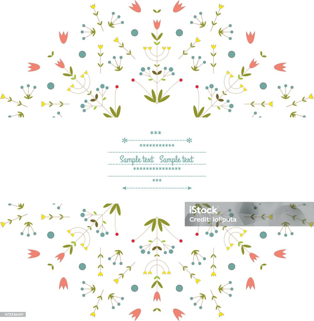 Decoração Floral - Royalty-free Amor arte vetorial