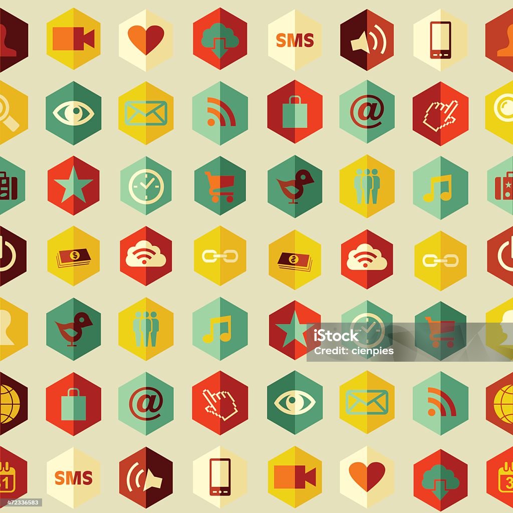 Media Vector Pattern Social Media Pattern Stock Illustration - Download Image Now ...