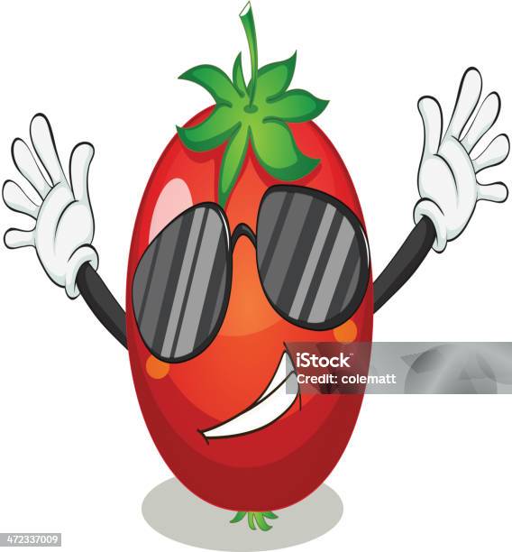 Tomate Stock Vektor Art und mehr Bilder von Auge - Auge, Charakterkopf, ClipArt