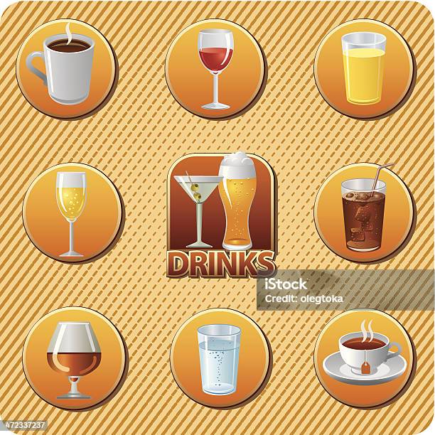 Drinks Menu Icon Set Stock Illustration - Download Image Now - Alcohol - Drink, Alcohol Abuse, Bar - Drink Establishment