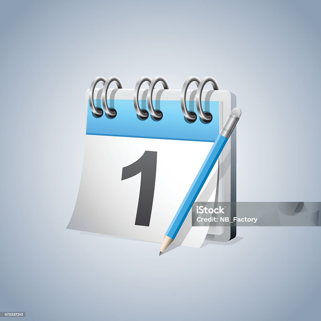 Premier jour calendrier - clipart vectoriel de Affaires libre de droits