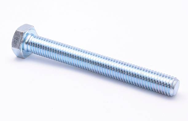 istock Steel bolts isolated on white background 472337290