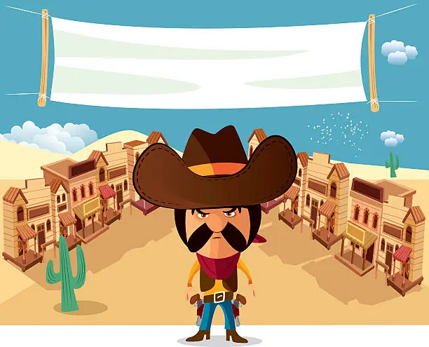 Vector illustration of Wild West