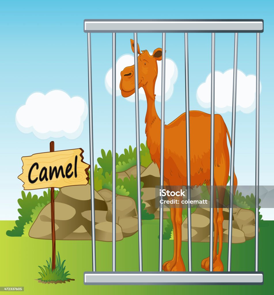 Camelo na Jaula - Royalty-free Animal arte vetorial