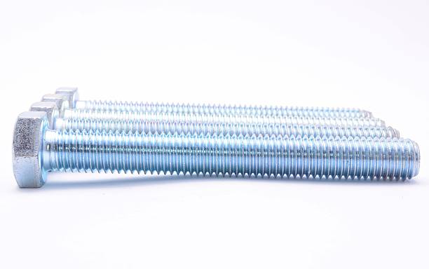 istock Steel bolts isolated on white background 472337754