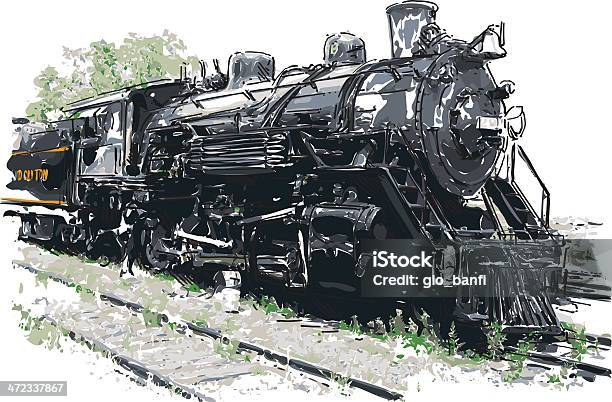Vetores de Antigo Trem A Vapor e mais imagens de Trem - Trem, Locomotiva a vapor, Fora De Moda - Estilo