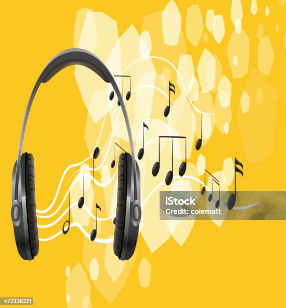 Ilustración de Auriculares Y Las Notas Musicales y más Vectores Libres de Derechos de Auriculares - Aparato de información - Auriculares - Aparato de información, Auriculares - Equipo de música, Clip Art