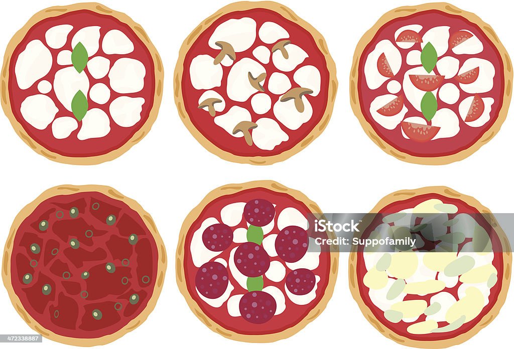 Pizza - arte vectorial de Aceituna libre de derechos