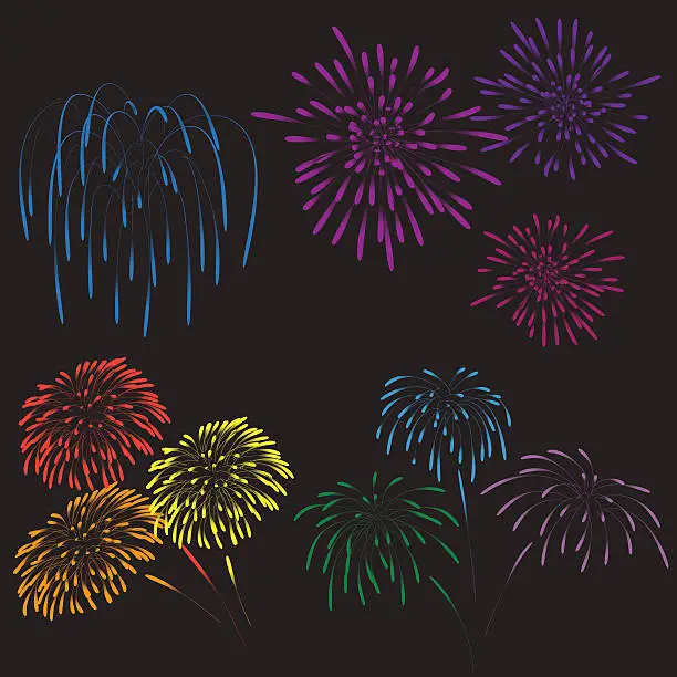 Vector illustration of Vector Fireworks