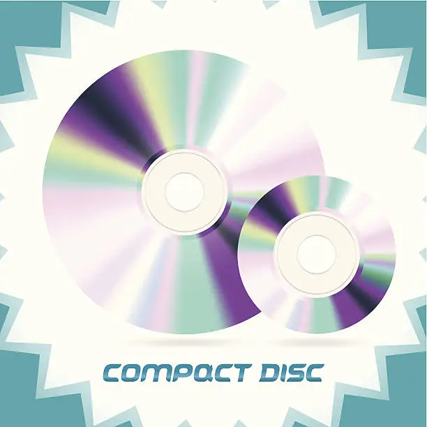 Vector illustration of Compact Discs