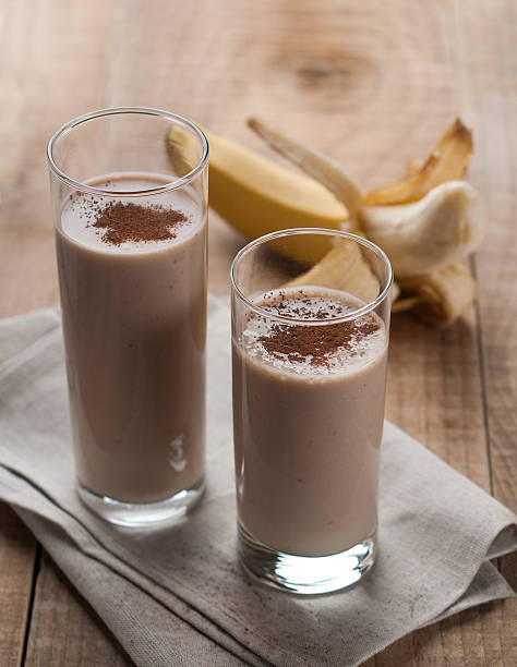 istock Chocolate and banana smoothie (milkshake) 472339608