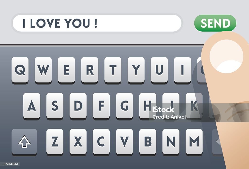 I Love !SMS メッセージを携帯電話 - GUIのロイヤリティフリーベクトルアート