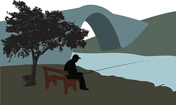 Vector illustration of Fisherman