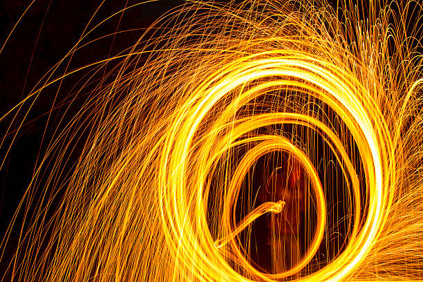 istock Sparks Flying off Burning Steel Wool 472339842