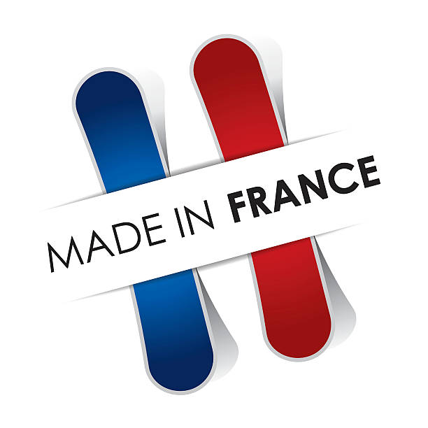 made in france - insignia campaign button france french culture stock-grafiken, -clipart, -cartoons und -symbole