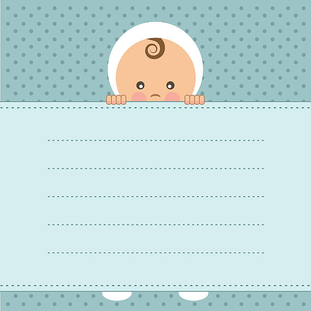 ilustraciones, imágenes clip art, dibujos animados e iconos de stock de se ´ s un niño - baby human face thank you baby shower