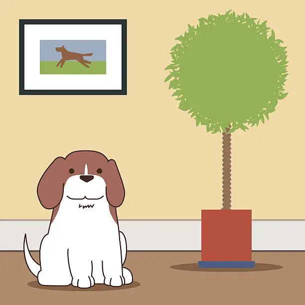 Vector illustration of Dog(Beagle)