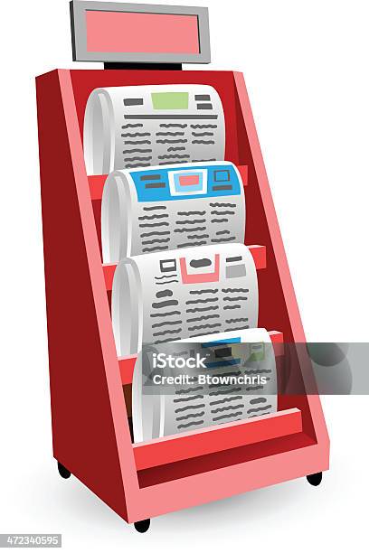 Zeitung Rack Stock Vektor Art und mehr Bilder von Dokument - Dokument, Einzelhandel - Konsum, Finanzwirtschaft und Industrie