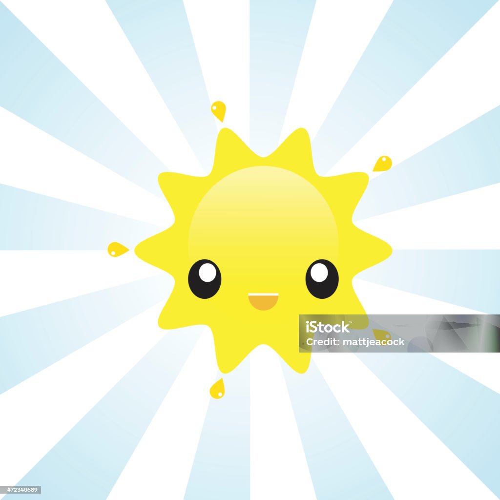 Sunshine znak - Grafika wektorowa royalty-free (Antropomorficzna twarz)