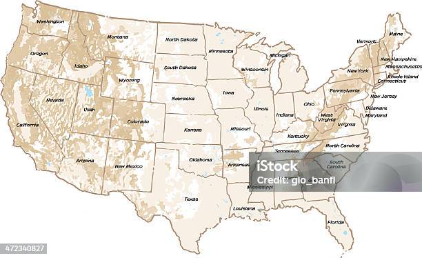 Map Of Usa - 地図のベクターアート素材や画像を多数ご用意 - 地図, ネバダ州, カリフォルニア州