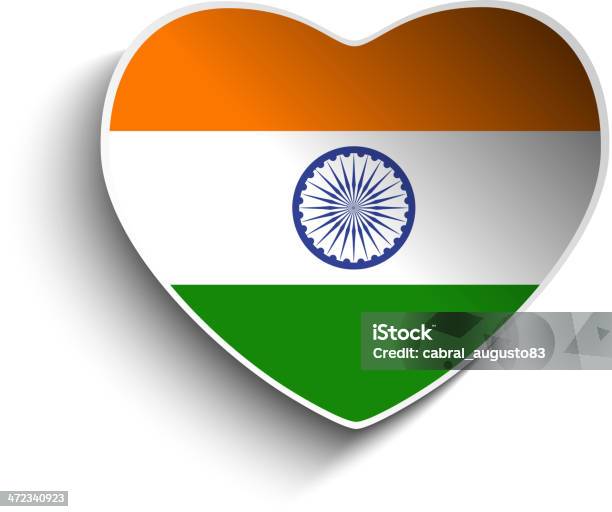 Ilustración de India Bandera De Papel De Corazón Botón y más Vectores Libres de Derechos de Amor - Sentimiento - Amor - Sentimiento, Bandera, Bandera india