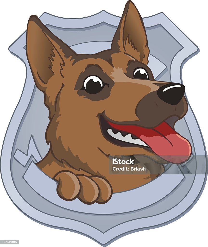 Pies policyjny - Grafika wektorowa royalty-free (Owczarek niemiecki)
