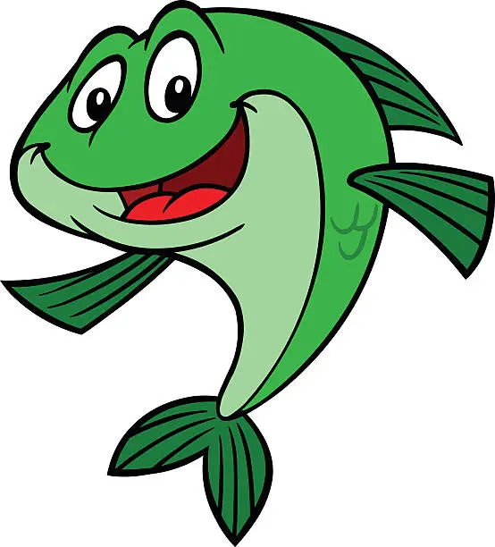 Vector illustration of Fish Pointing