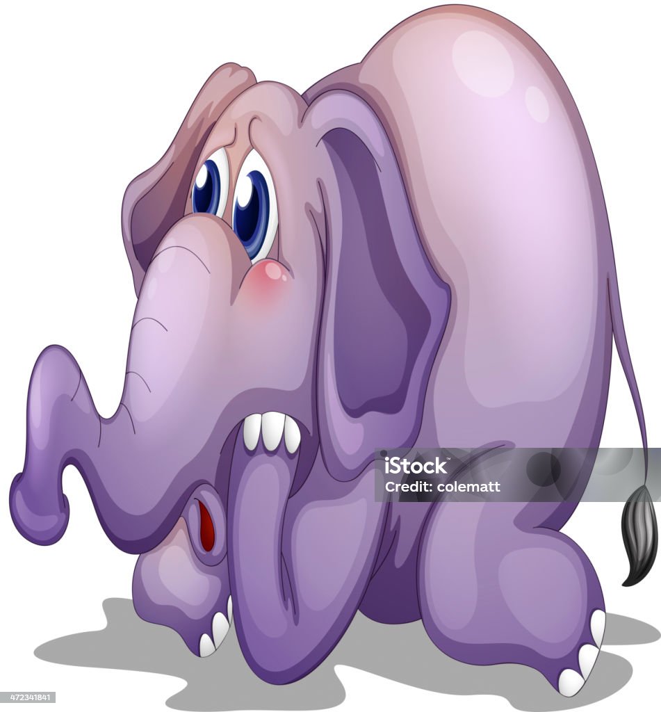 Duży szary elephant - Grafika wektorowa royalty-free (Artysta)