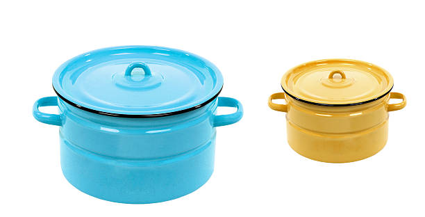 istock Pot blue and yellow isolated 472342596