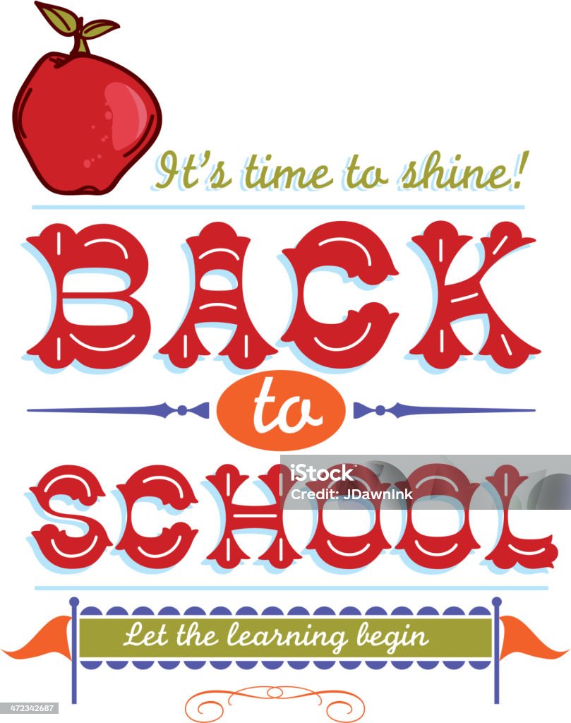 Back to school wordmark 디자인식 형판 - 로열티 프리 교육 벡터 아트