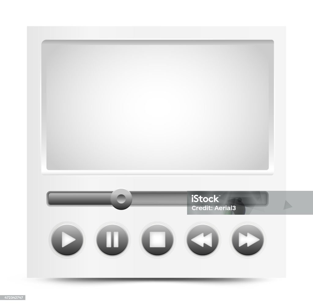 Vector simple interfaz reproductor de video - arte vectorial de Arte cultura y espectáculos libre de derechos