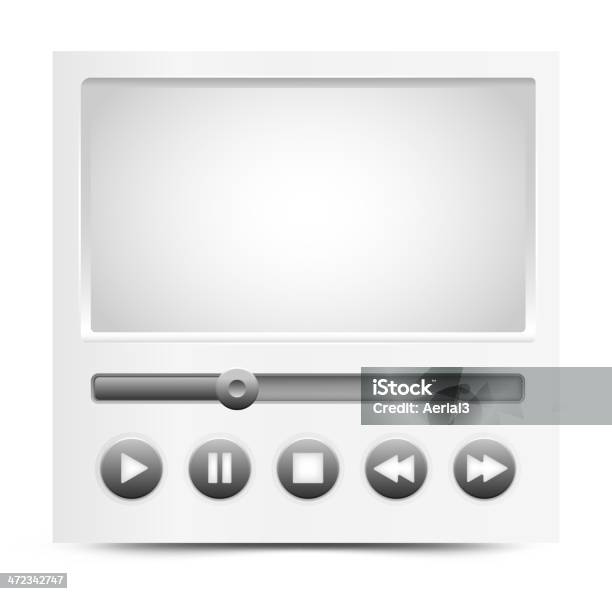 벡터 간단한 비디오 플레이어 인터페이스 0명에 대한 스톡 벡터 아트 및 기타 이미지 - 0명, HD 포맷, HDTV