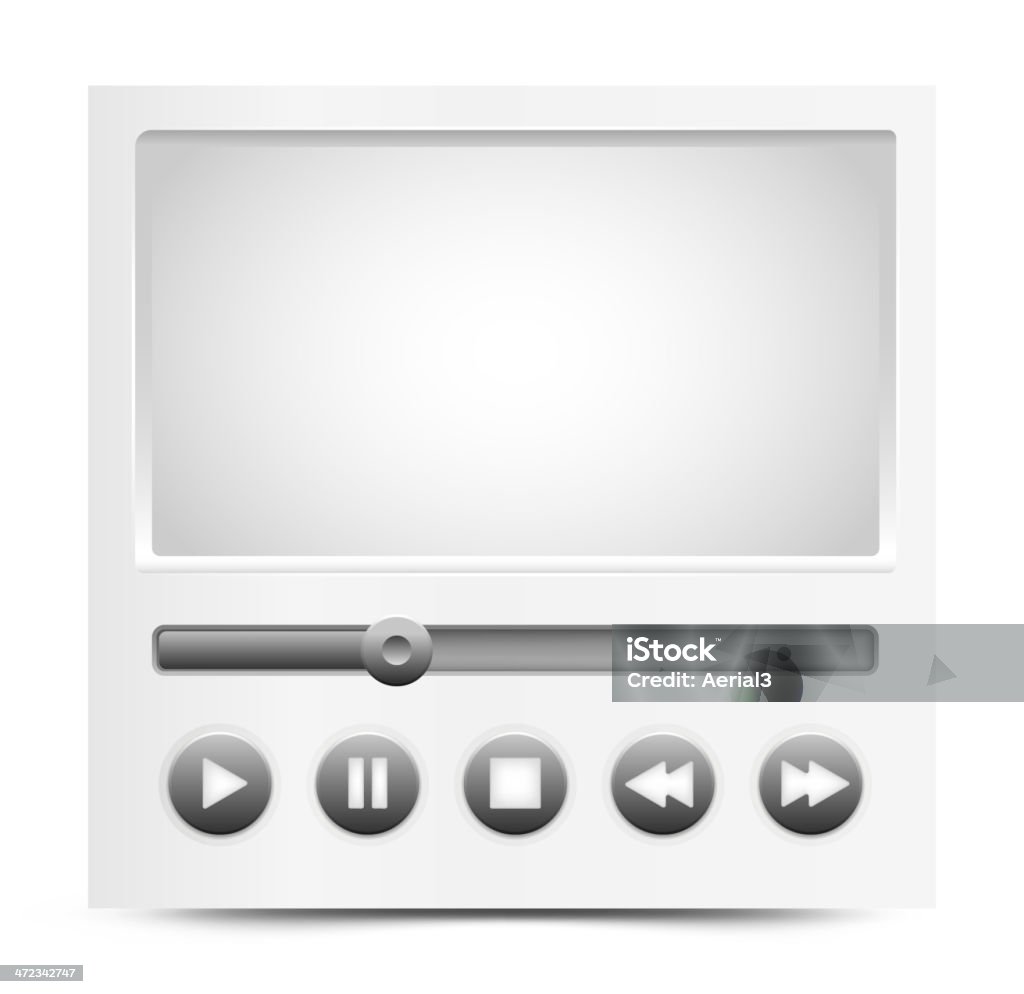 Vetor simples interface de reprodução de vídeo - Vetor de Arte, Cultura e Espetáculo royalty-free