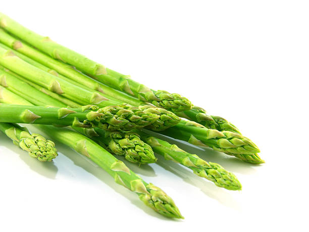 istock green raw asparagus isolated on white background 472343070