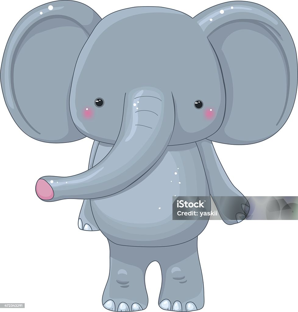 Elephant Cartoon Character Stock Illustration - Download Image Now -  Elephant Calf, Illustration, Africa - iStock