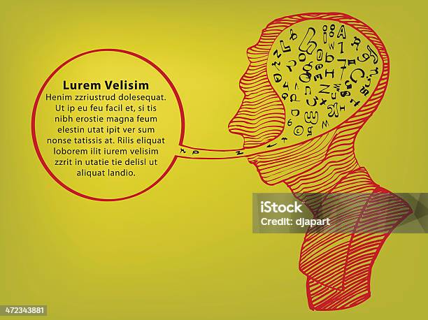 Arrièreplan De Texte Dans La Tête Vecteurs libres de droits et plus d'images vectorielles de Anatomie - Anatomie, Art, Art et Artisanat