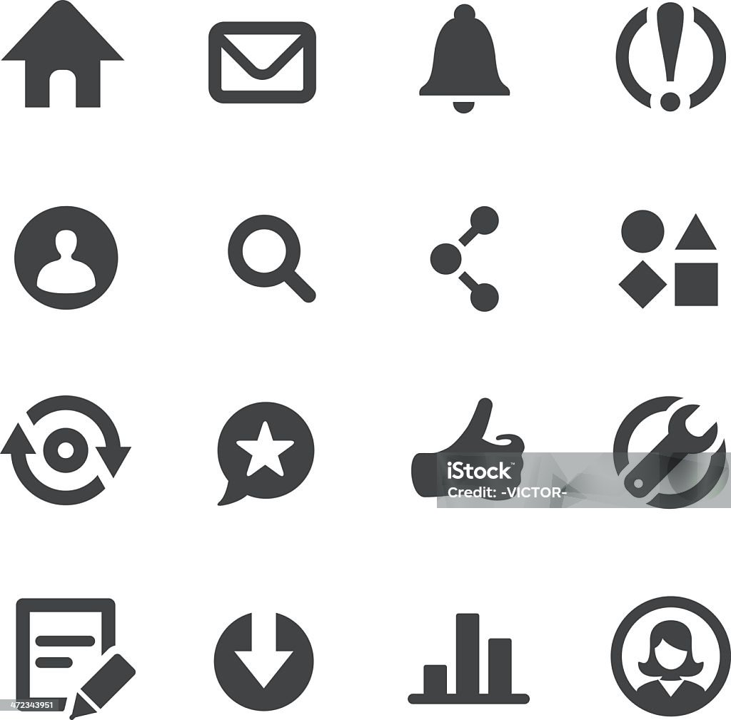 App icônes Set 2-Série Acme - clipart vectoriel de Cloche libre de droits