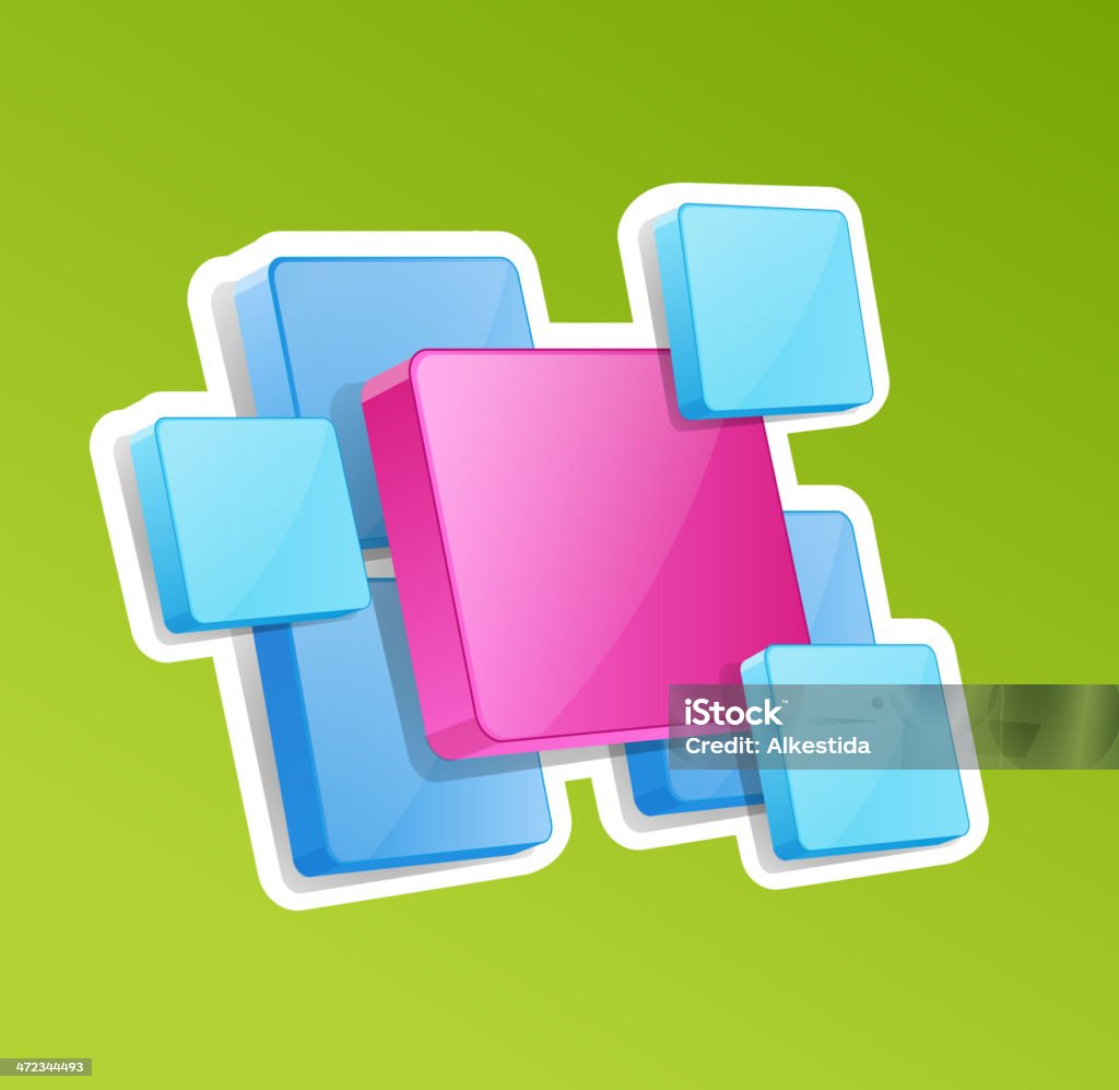 Vector Background With 3d Panels Stock Illustration - Download Image ...