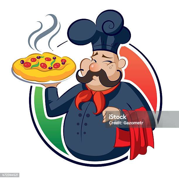 Cucinare Pizza - Immagini vettoriali stock e altre immagini di Adulto - Adulto, Adulto in età matura, Arte, Cultura e Spettacolo