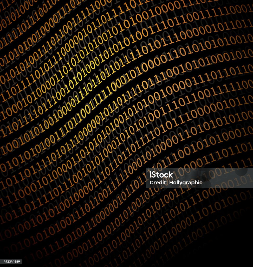 Vector Data Yellow Binary Binary Data Background Stock Illustration - Download Image Now ...