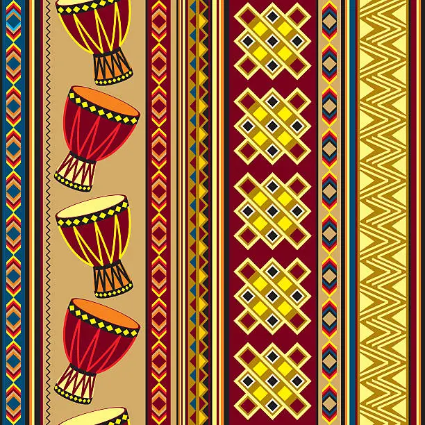 Vector illustration of african drum background