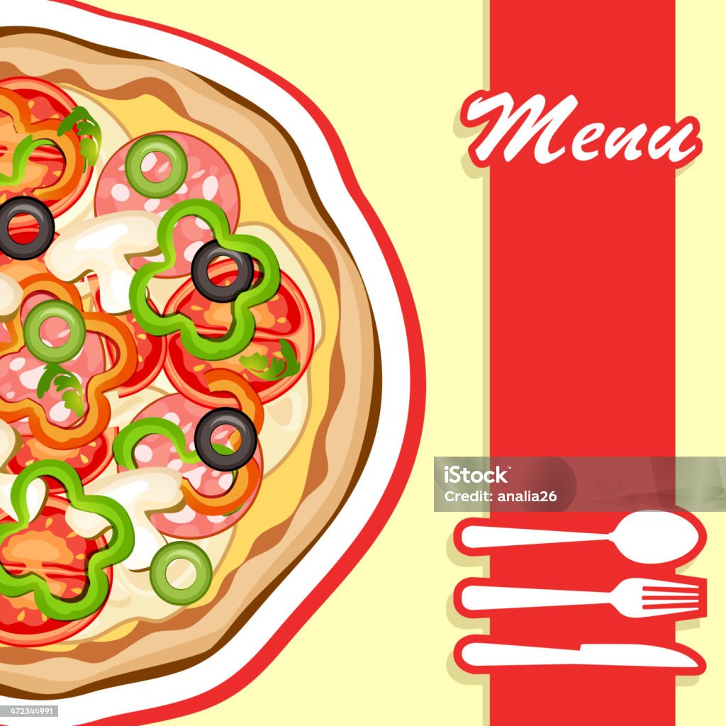 menu de Pizza - Royalty-free Azeitona arte vetorial