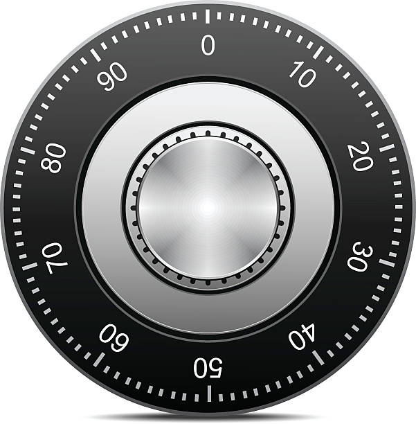 combination lock - kasalar ve kasa daireleri stock illustrations