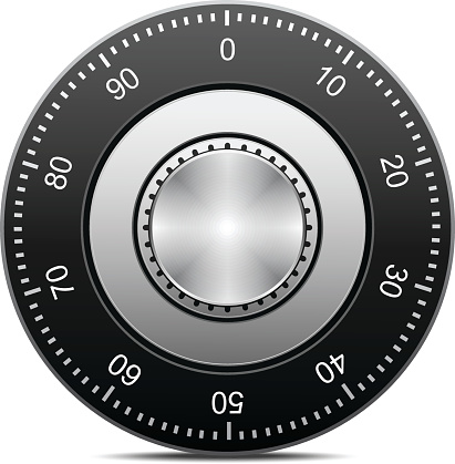 Combination Lock, EPS file version 10.Contains transparent objects (shadows)