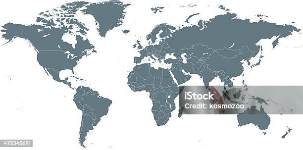 World Weltkarte Stock Vektor Art und mehr Bilder von Vektor - Vektor, Weltkarte, Globus