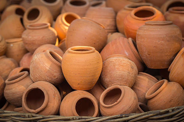 istock Earthenware handmade old clay pots in Bangkok 472345942