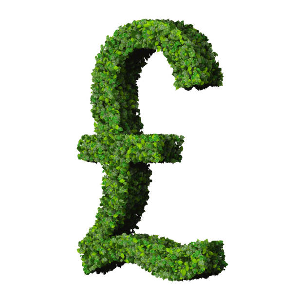 istock British Pound (currency) symbol or sign made from green leaves 472346130